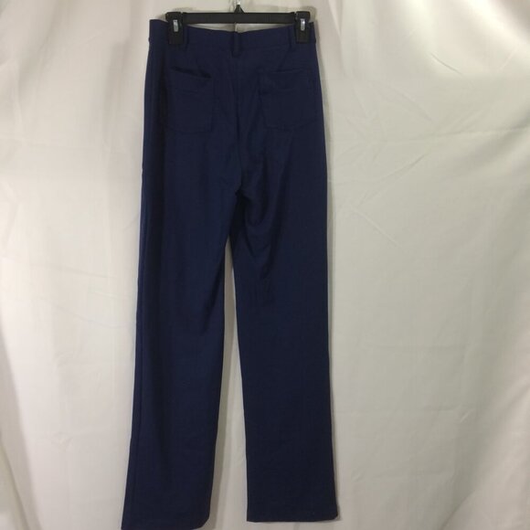 NEW Yogipace Yoga Dress Pants Straight Leg Stretch Navy 2 Back Pockets NWT Small - Picture 3 of 8